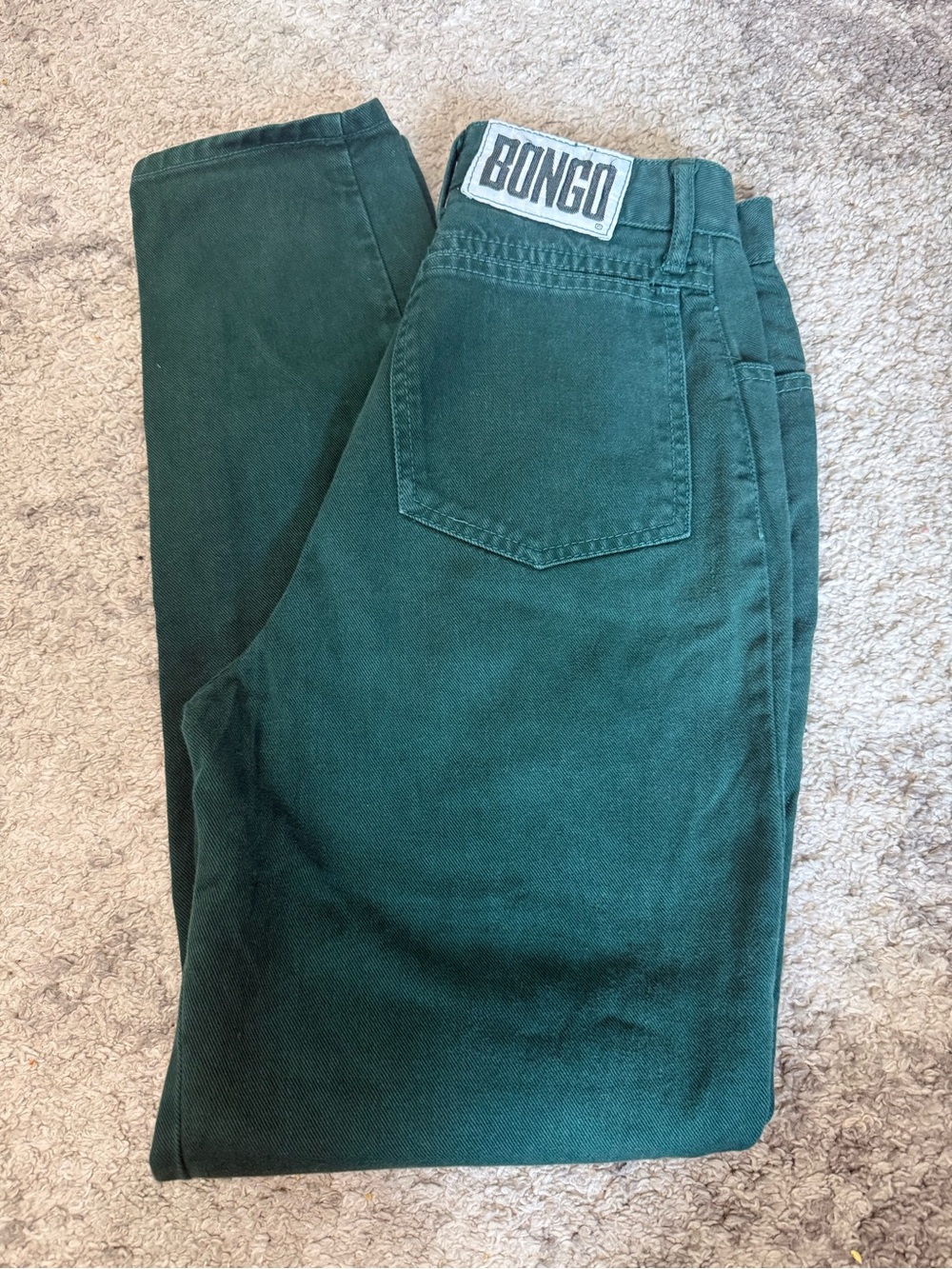BONGO High-Rise Jeans in Deep Teal Green